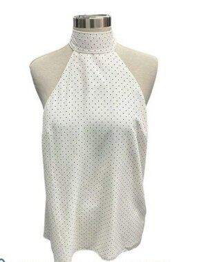 NWT Halston Loren Micro Dot Top